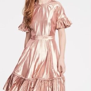 Rose gold metallic dress